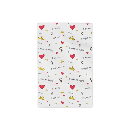 I Inspire Me Heart & Crown Beach Towel