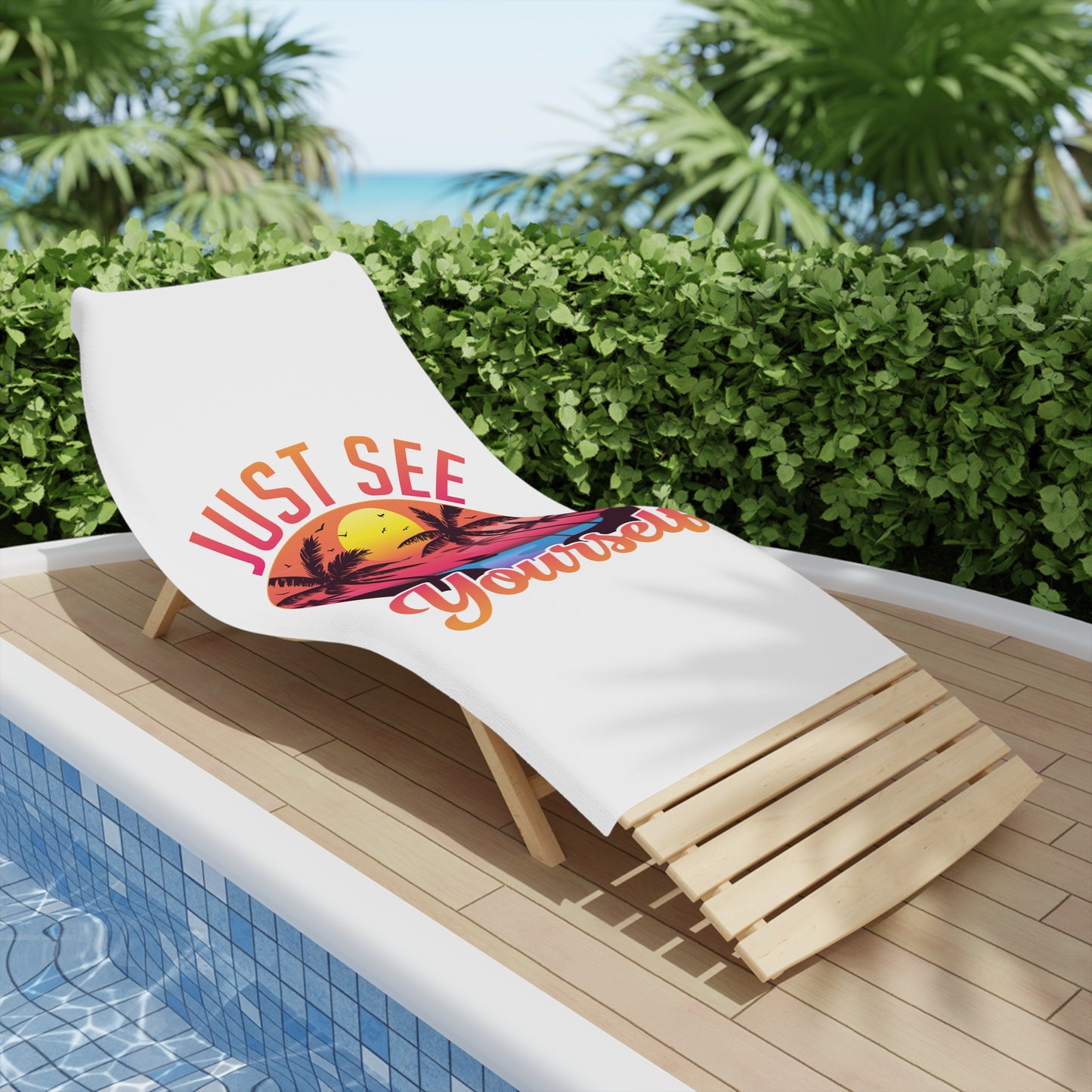 Tropical Beach Towels with Motivational Quote