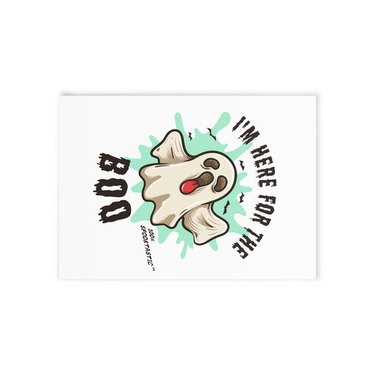 Spooky Holiday Cards - I'm Here for the Boo, Halloween Greetings, Ghost-Themed Cards, Cute Card Set, Festive Note Cards