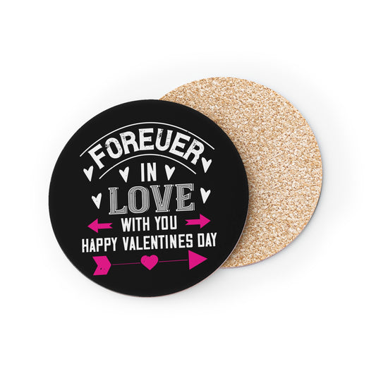 Valentine Coasters - "Forever in Love With You" Heart Arrow Drink Coaster (Happy Valentines Day)