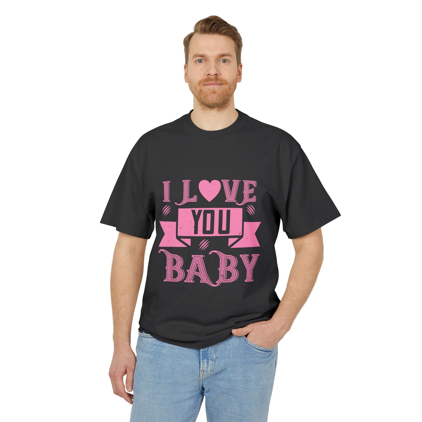 I Love You Baby Tee — Vintage Pink Romantic Graphic T‑Shirt