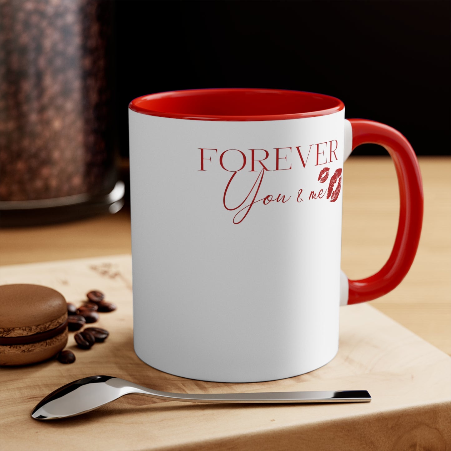 Valentine Mug - "Lovely Valentine" Cute Kittens Accent Coffee Cup