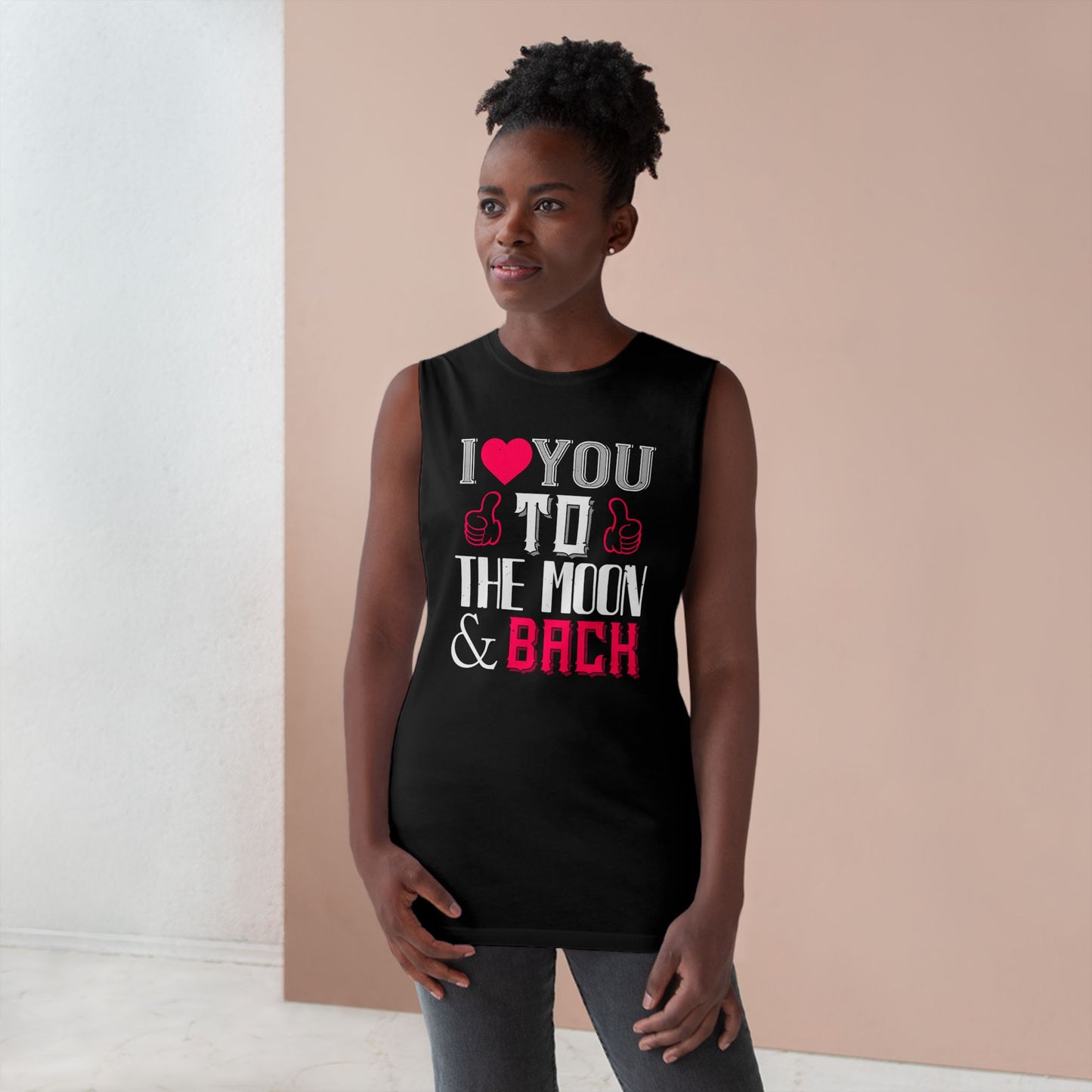 I Love You to the Moon & Back Tank Top — Romantic Graphic Tank