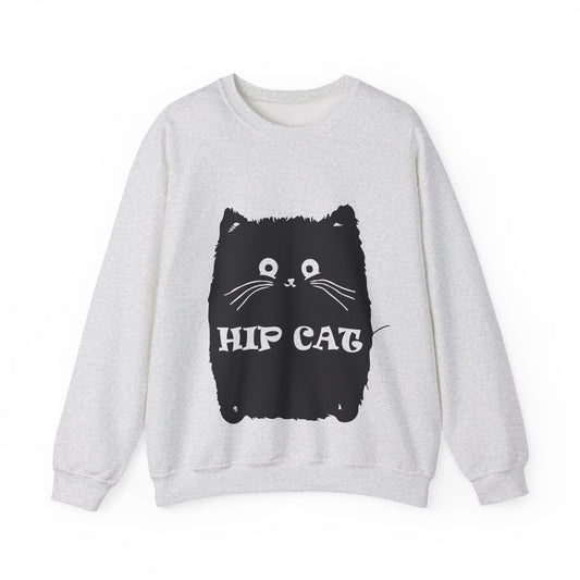 Hip Cat Unisex Sweatshirt - Cute Cat Lover Gift