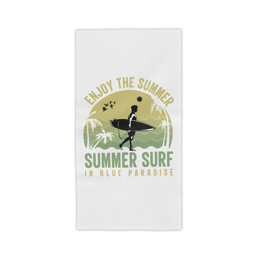 Surf Beach Towel - "Enjoy the Summer" Retro Surf Design
