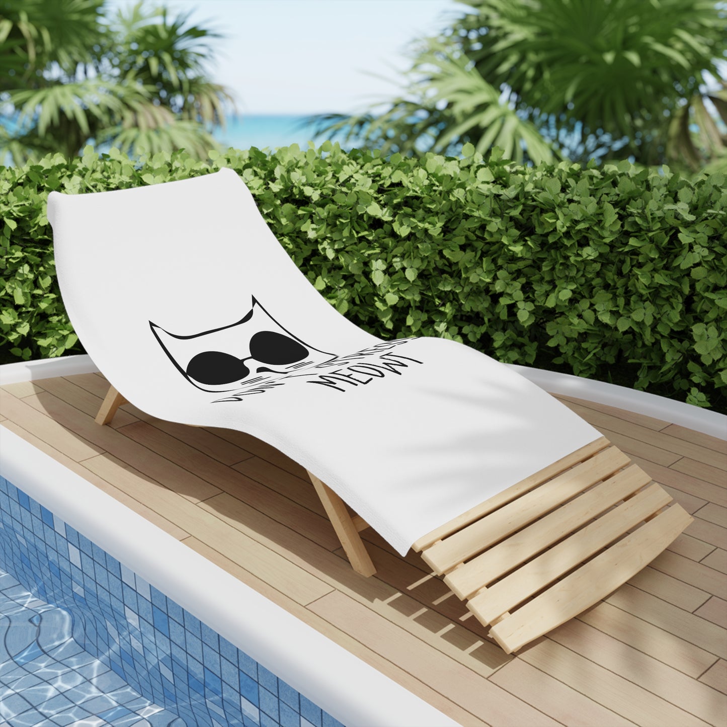 Don't Stress Meowt Cat Beach Towel — Funny Sunglasses Kitty Summer Towel