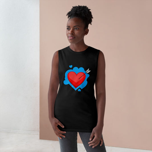 Valentine Heart Arrow Tank Top — Cute Cartoon Love Graphic