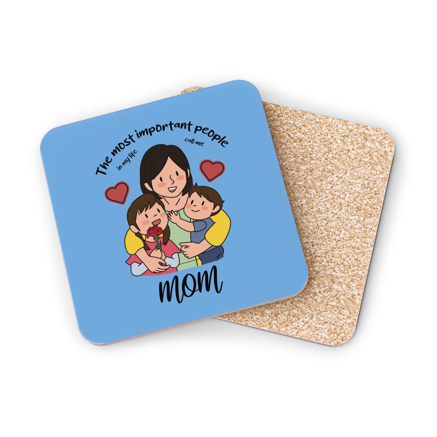 Mama & Kids Illustration Coaster — "The Most Important People" Mom Drink Coaster
