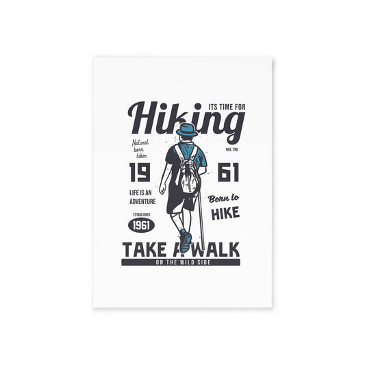 Hiking Holiday Cards | Adventurer Greetings, Nature Lover Cards, Outdoor Enthusiast Stationery, Eco-Friendly Postcards, Vintage Hiking Cards