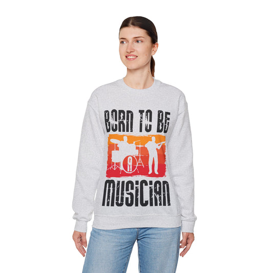 Musician Sweatshirt - "Born To Be Musician" Vintage Band Crewneck