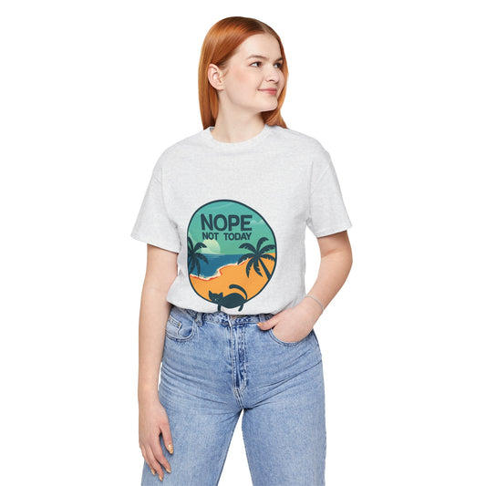 Nope Not Today Beach Cat Tee