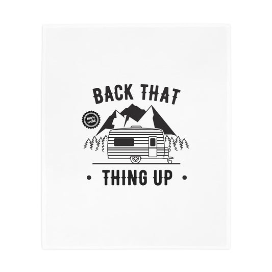 Camping Adventure Plush Fleece Blanket | Cozy for RV Lovers