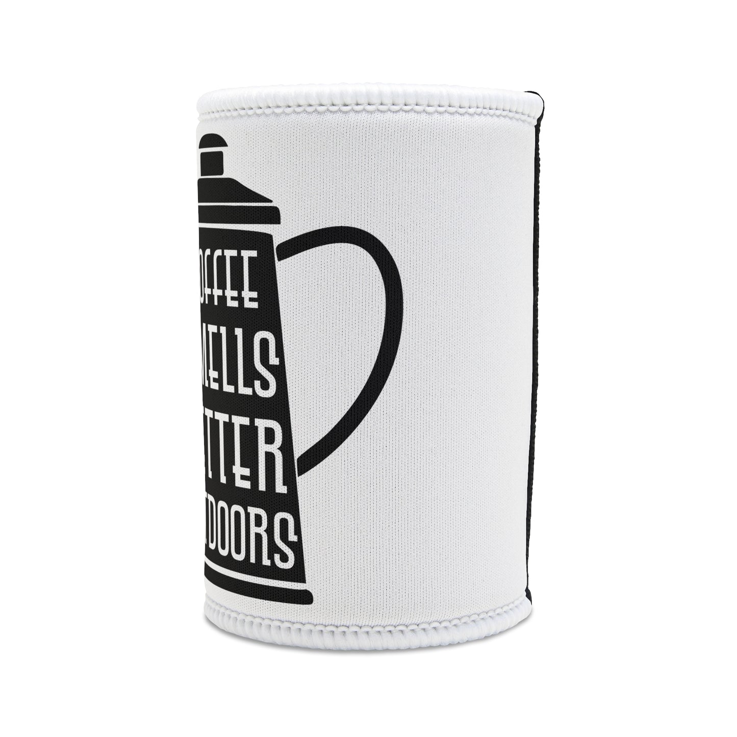 Stubby Cooler — "Coffee Smells Better Outdoors" Camping Can Koozie
