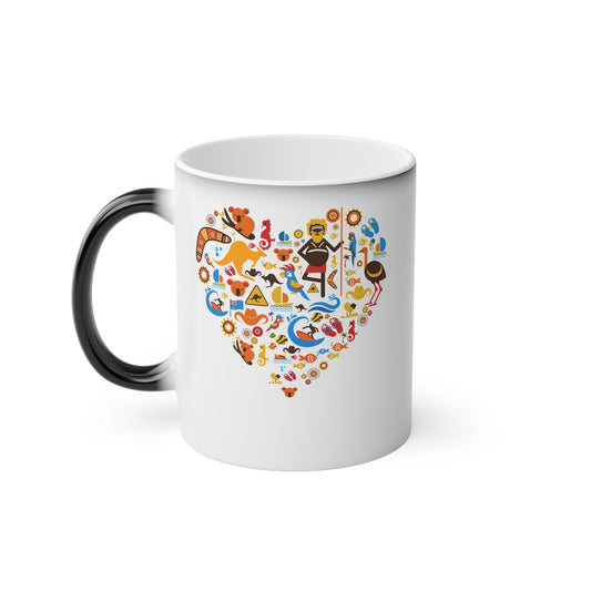 Magic Mug — Coffee & Tea Emoji Heart Heat-Change Mug