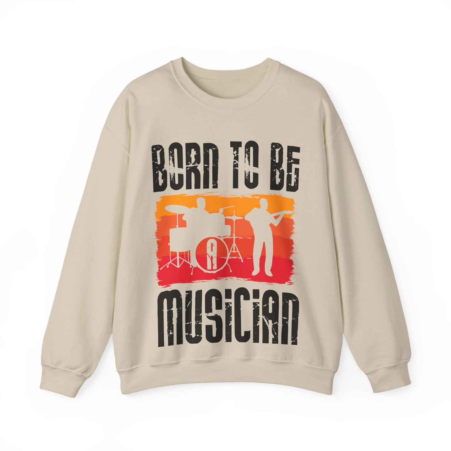 Musician Sweatshirt - "Born To Be Musician" Vintage Band Crewneck