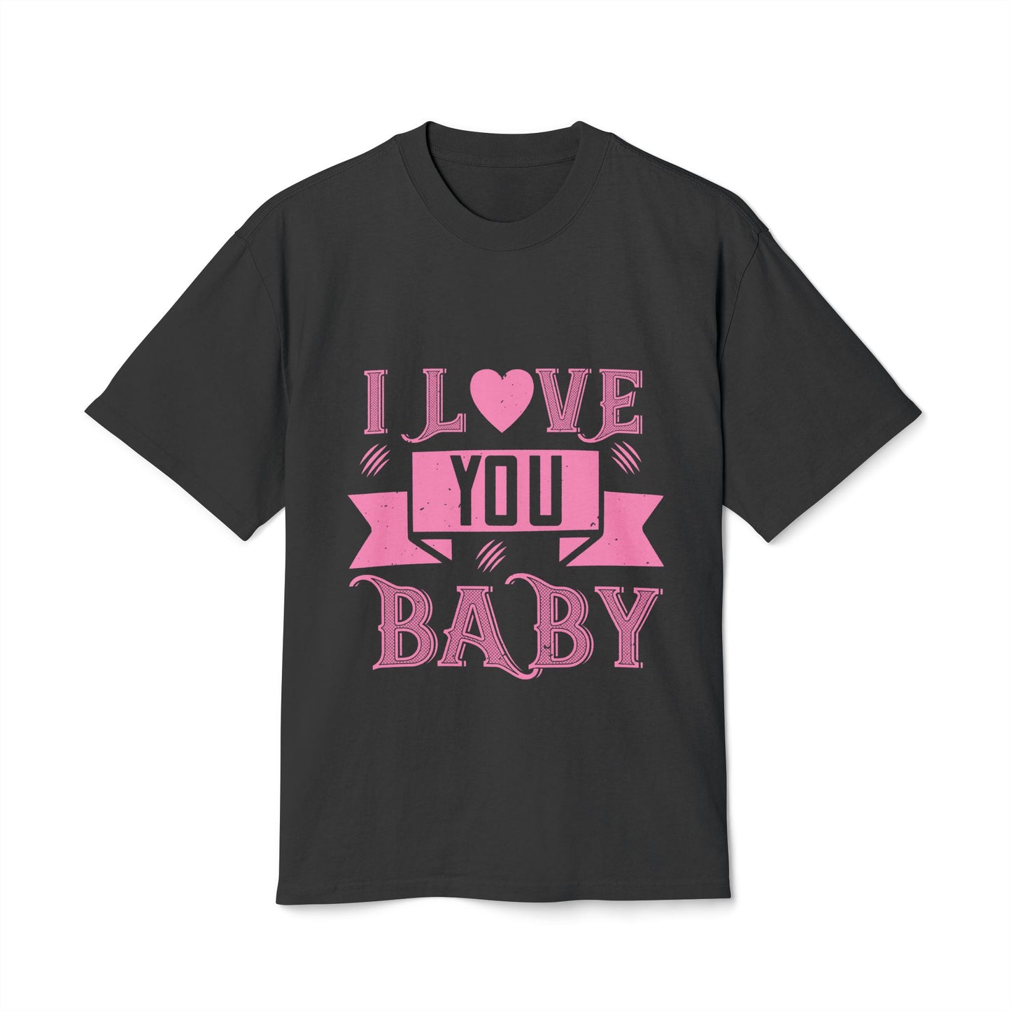 I Love You Baby Tee — Vintage Pink Romantic Graphic T‑Shirt