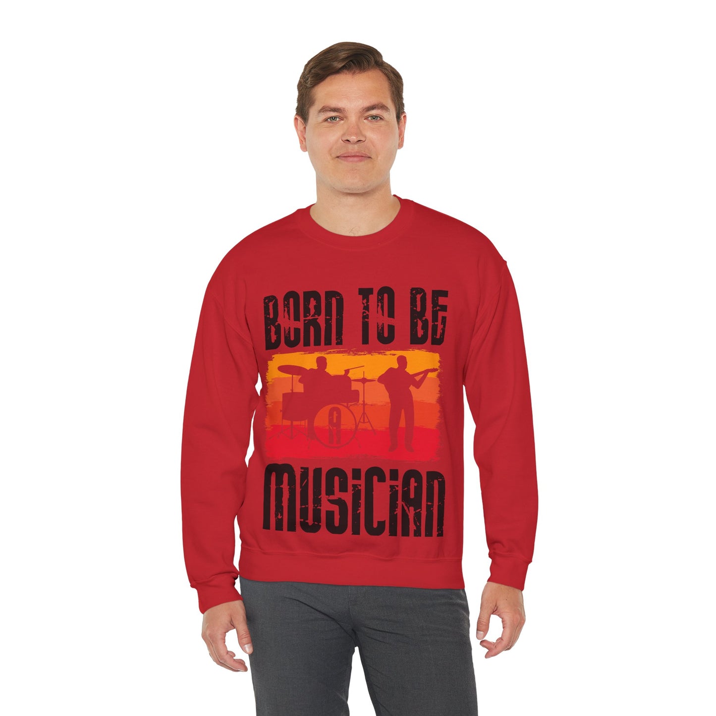 Musician Sweatshirt - "Born To Be Musician" Vintage Band Crewneck