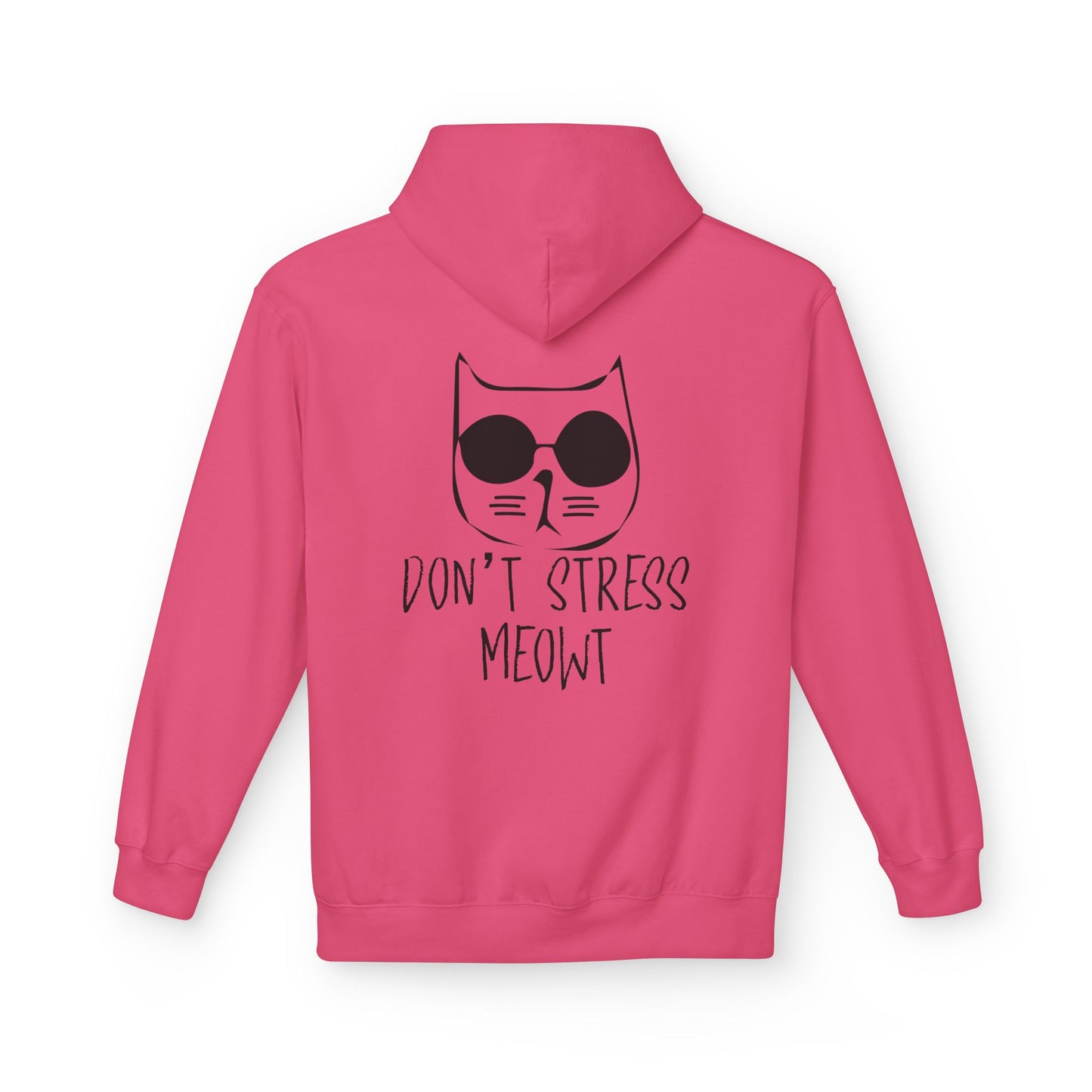 Cool Cat Vibes Hoodie - Cozy Fleece Pullover