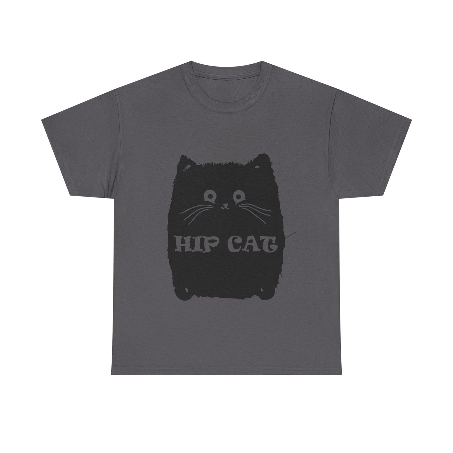 Funny Hip Cat Unisex Heavy Cotton Tee