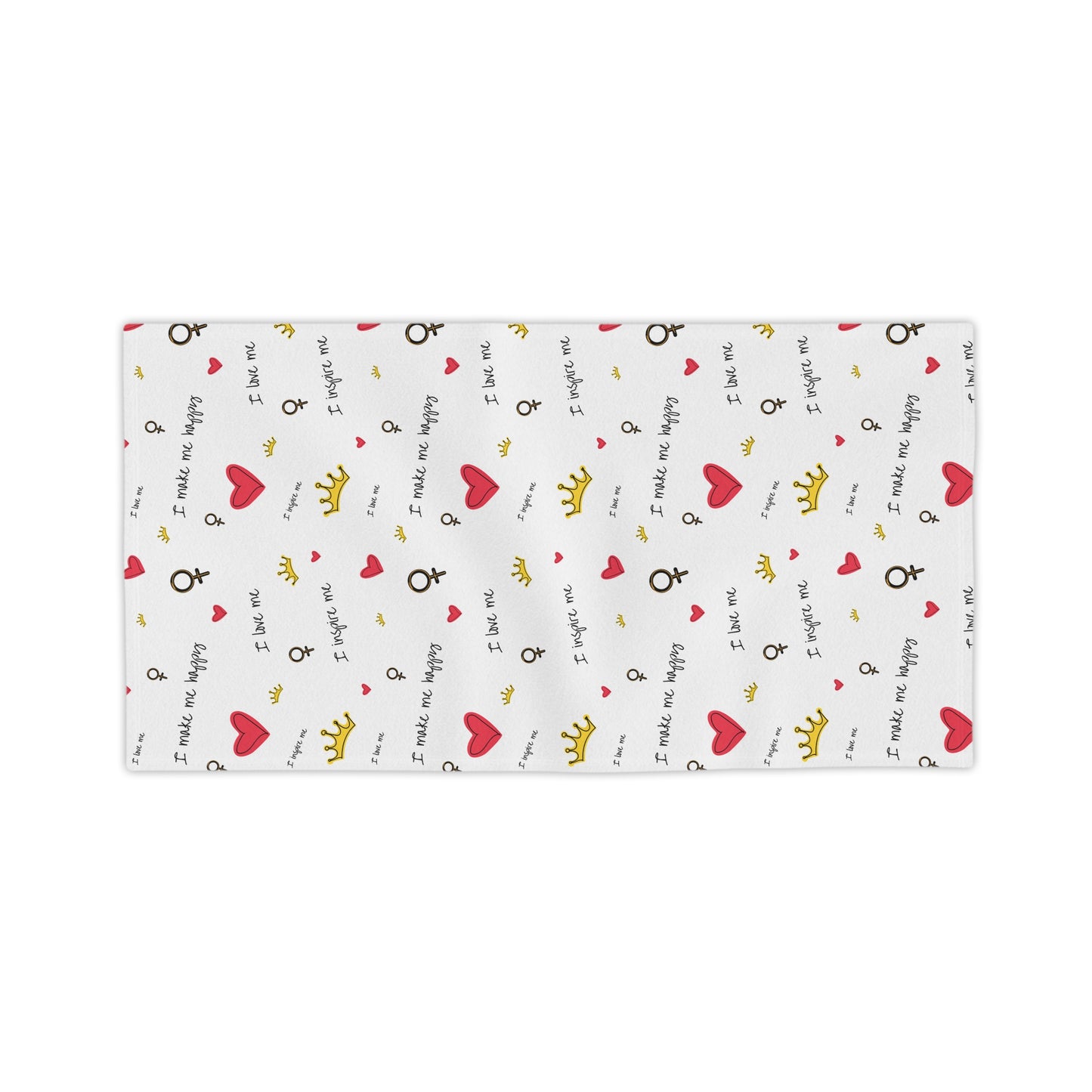 I Inspire Me Heart & Crown Beach Towel
