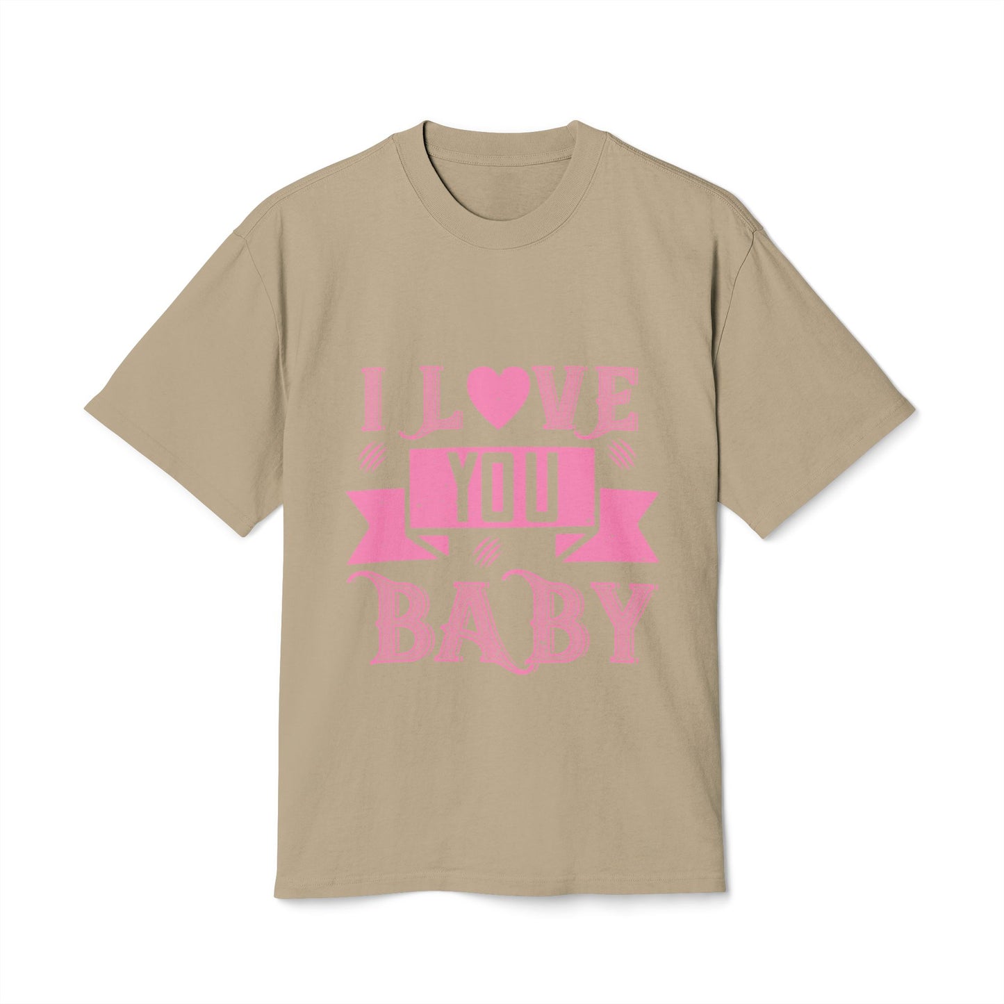 I Love You Baby Tee — Vintage Pink Romantic Graphic T‑Shirt