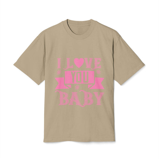 I Love You Baby Tee — Vintage Pink Romantic Graphic T‑Shirt