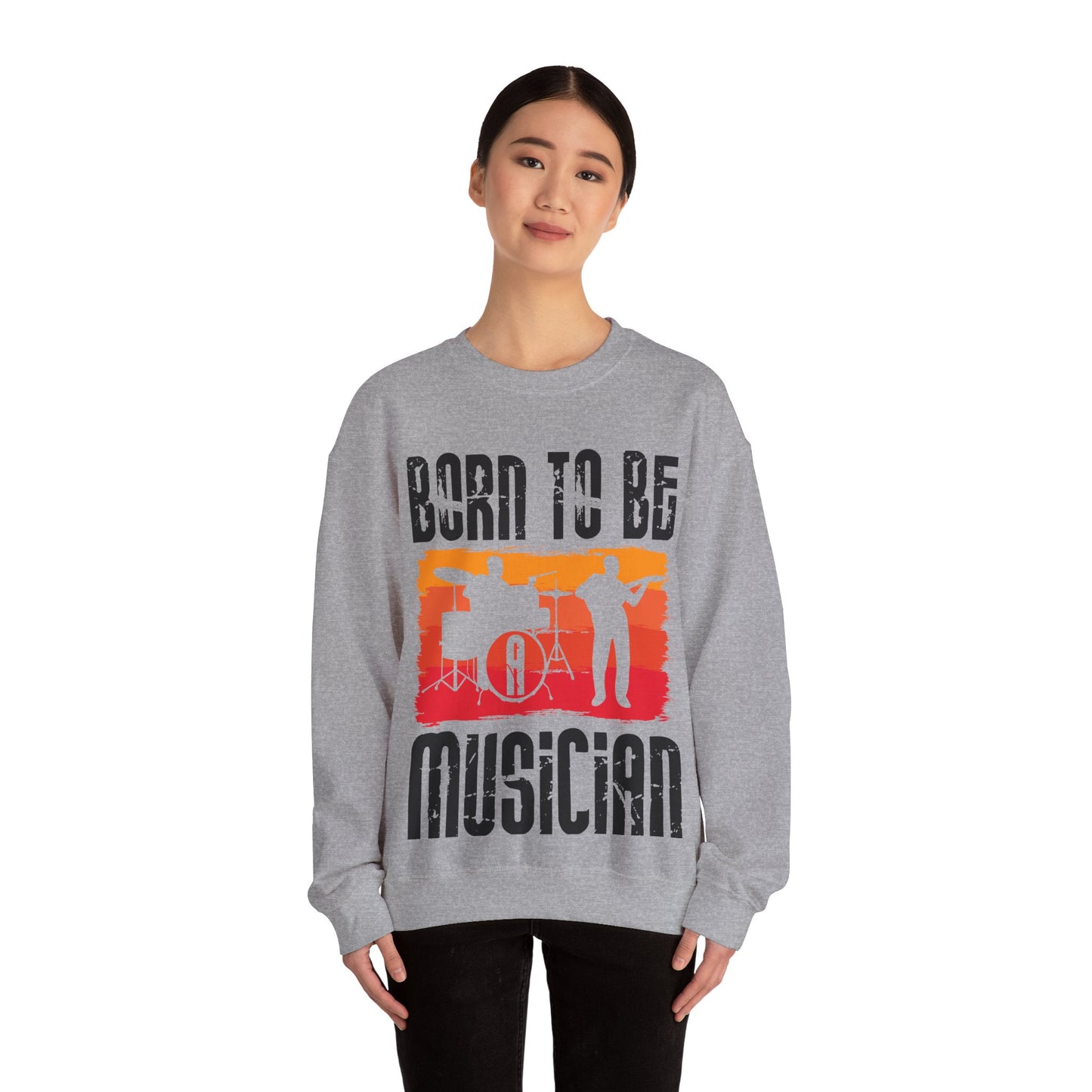 Musician Sweatshirt - "Born To Be Musician" Vintage Band Crewneck