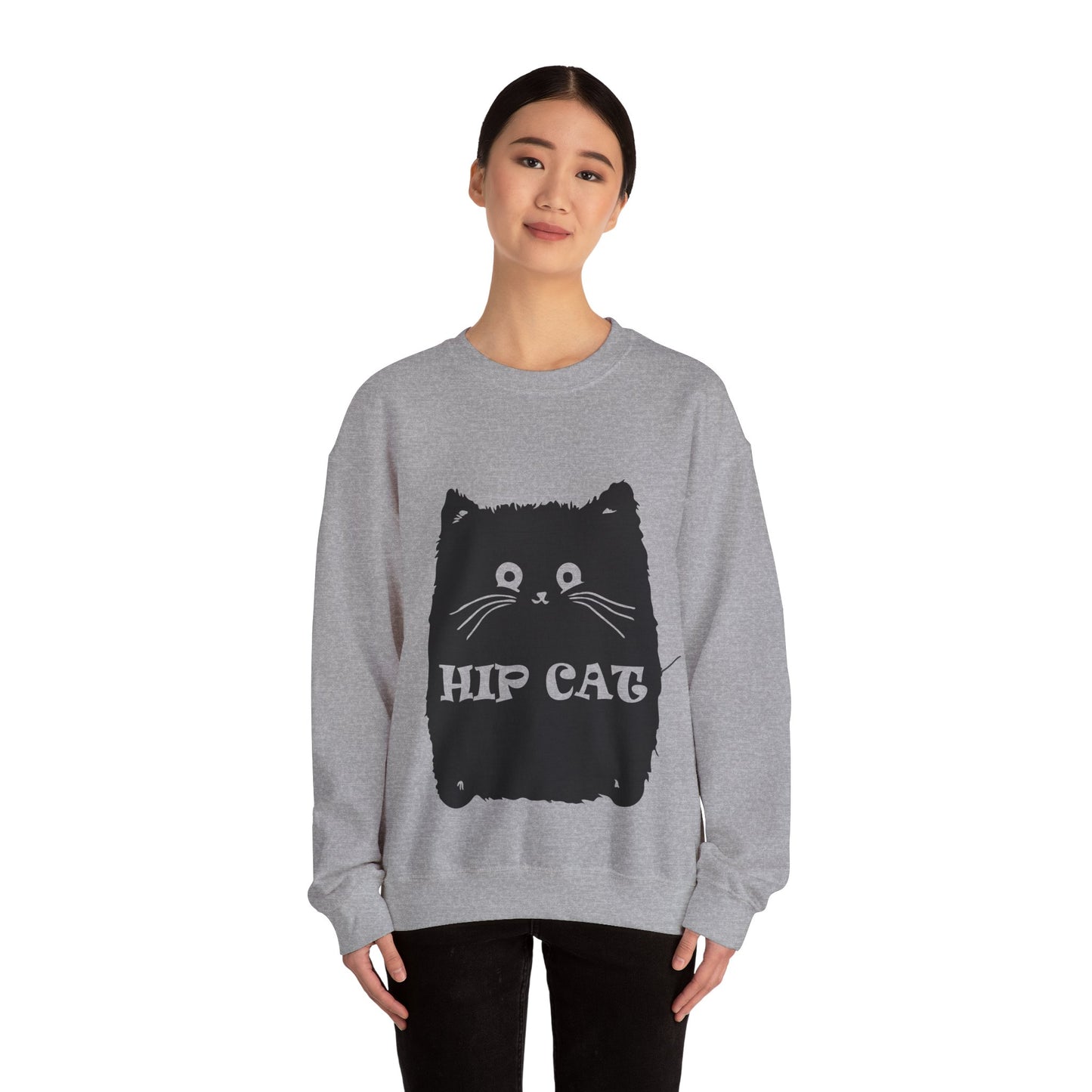 Hip Cat Unisex Sweatshirt - Cute Cat Lover Gift