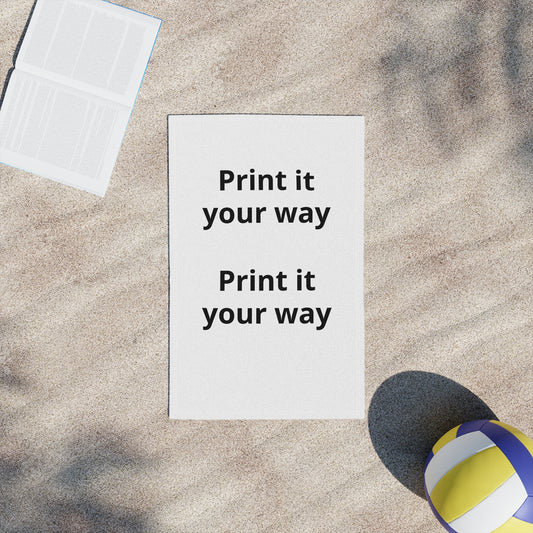 Customizable 'Print It Your Way' Beach Towel — Personalized Lightweight Beach & Pool Towel