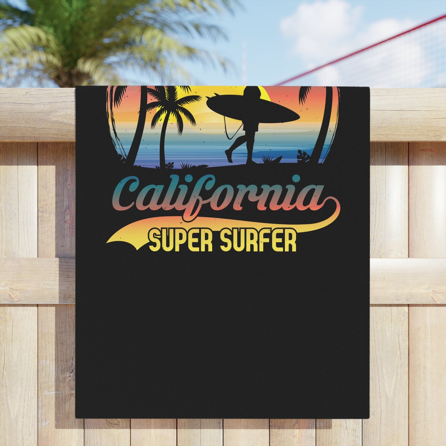 California Super Surfer Beach Towel — Enjoy the Summer Surf Design