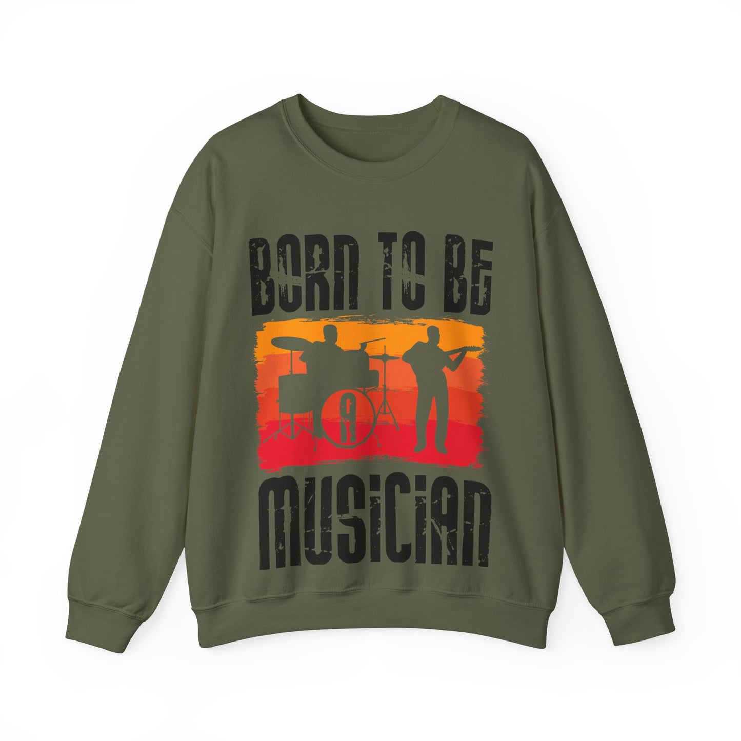 Musician Sweatshirt - "Born To Be Musician" Vintage Band Crewneck