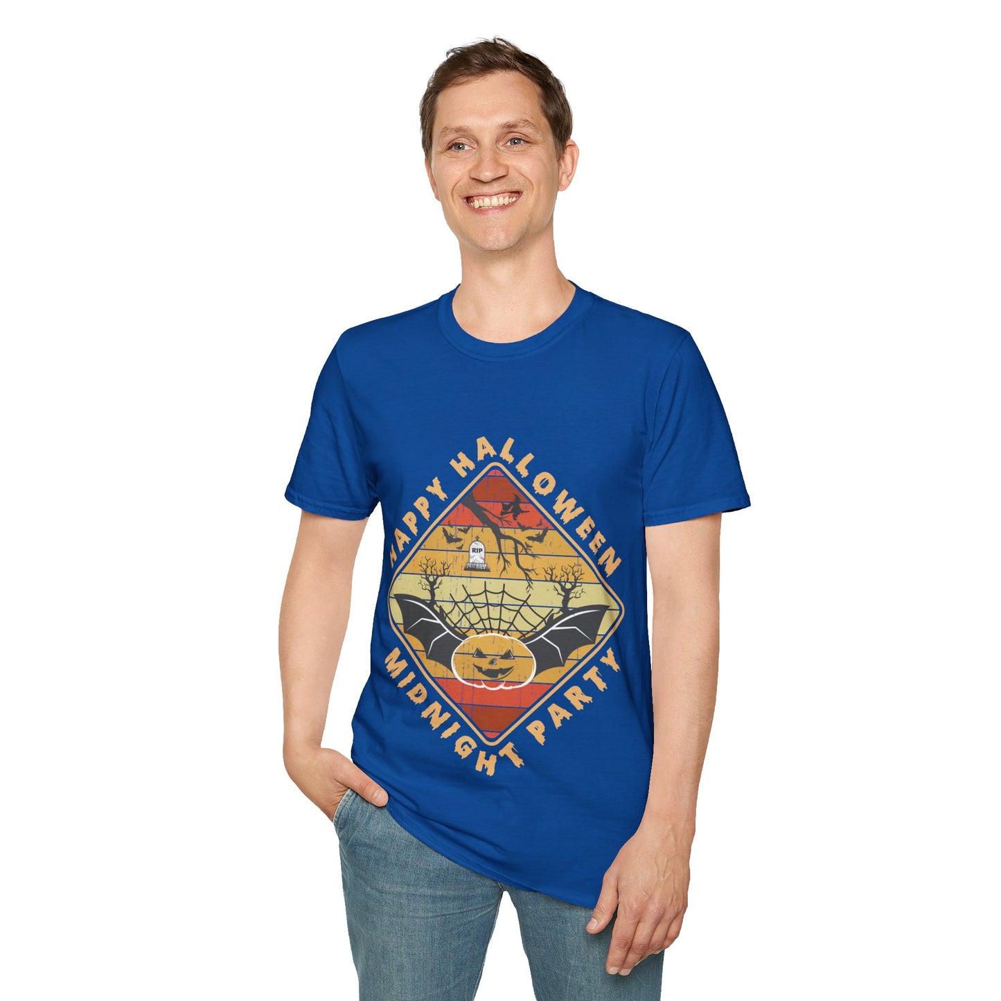 Unisex Halloween Tee - Happy Halloween Midnight Party T-Shirt