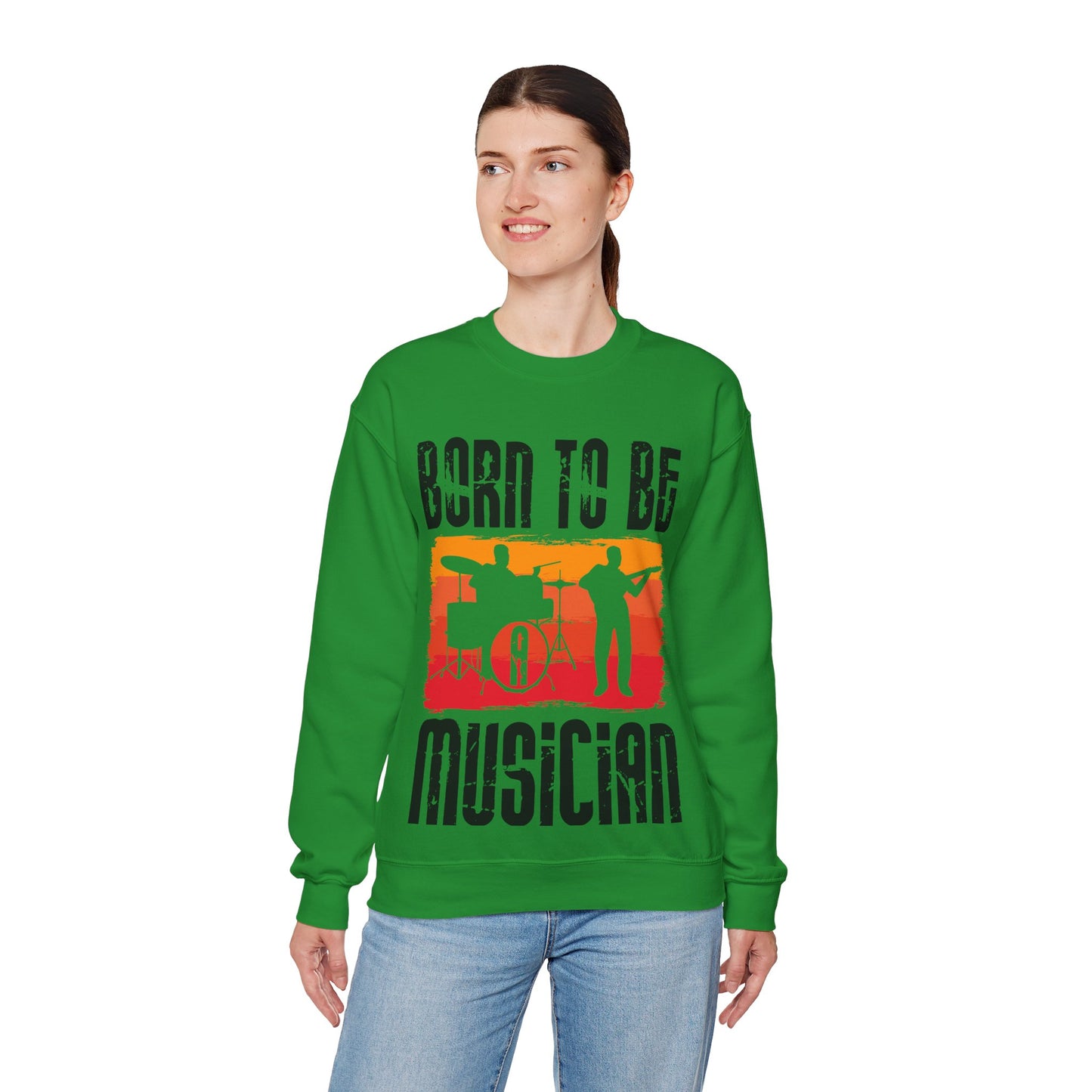 Musician Sweatshirt - "Born To Be Musician" Vintage Band Crewneck