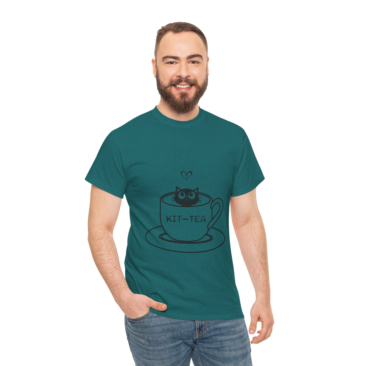 Kit-Tea Cat Tee — Cute Cat in a Teacup Graphic T-Shirt