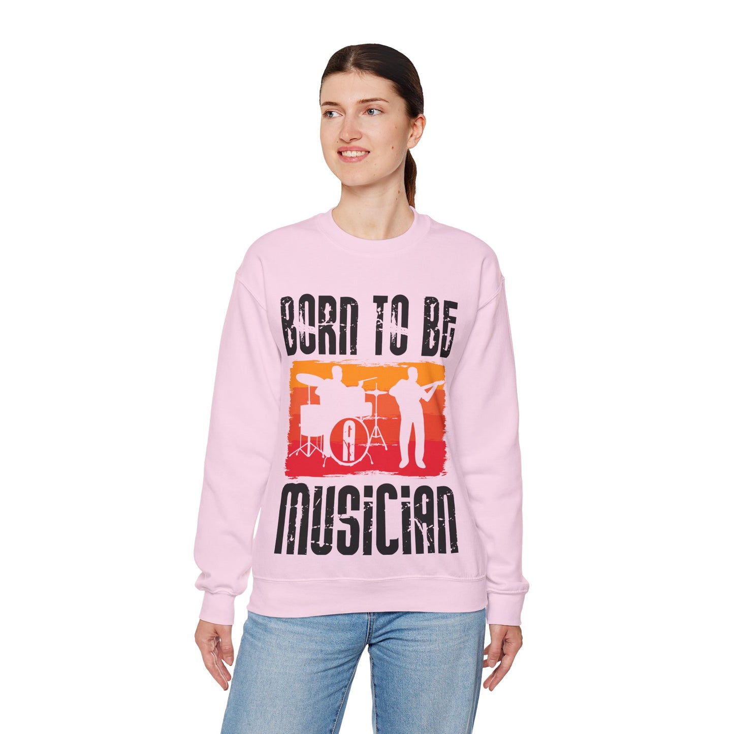 Musician Sweatshirt - "Born To Be Musician" Vintage Band Crewneck