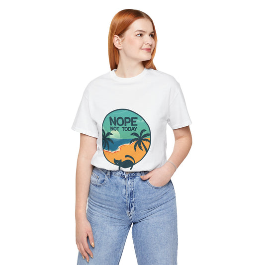 Nope Not Today Beach Cat Tee