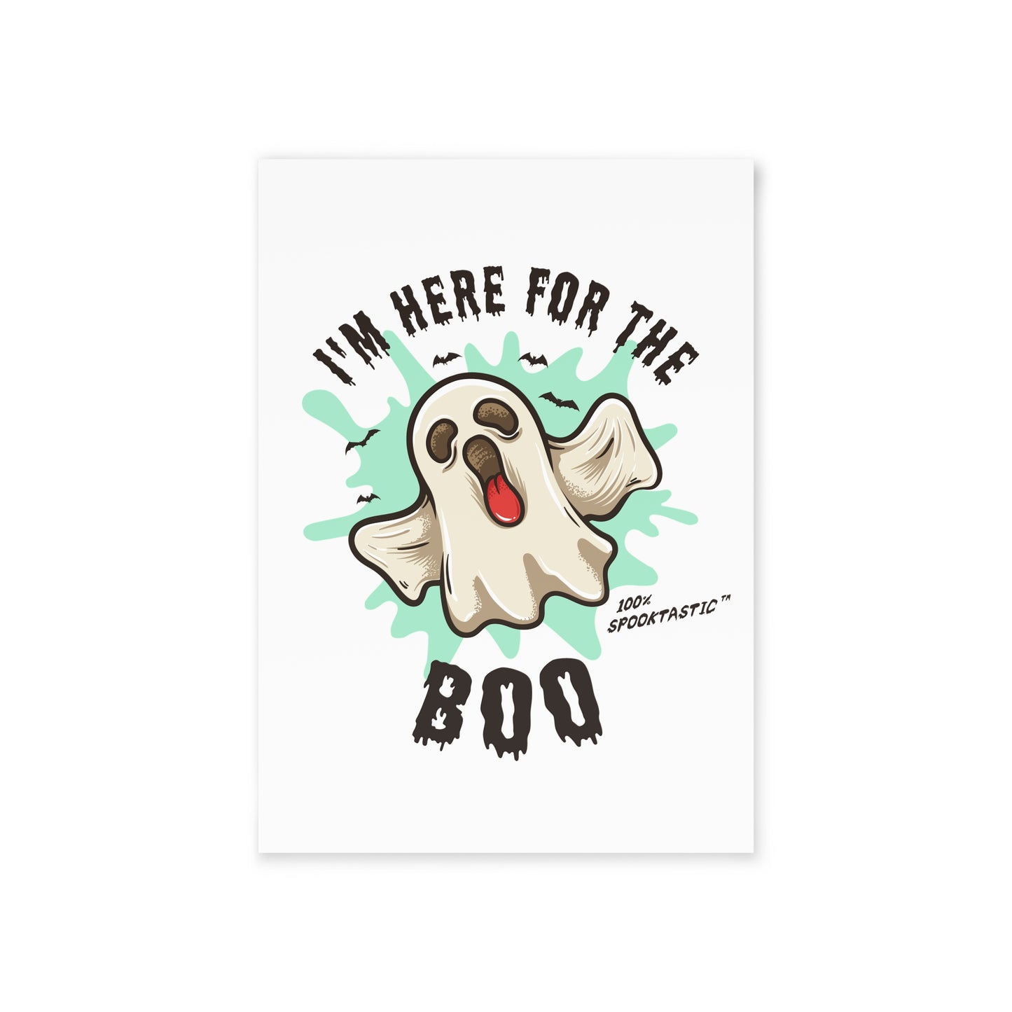 Spooky Holiday Cards - I'm Here for the Boo, Halloween Greetings, Ghost-Themed Cards, Cute Card Set, Festive Note Cards