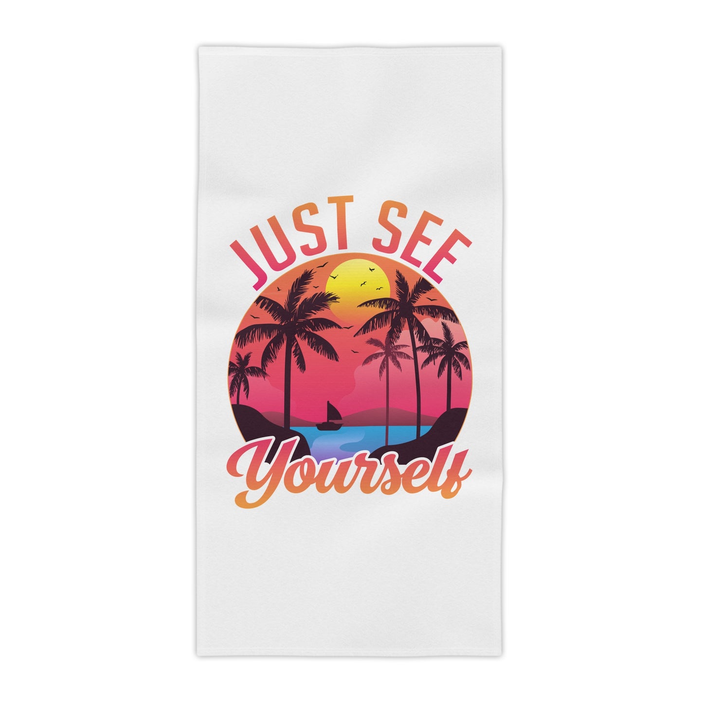 Tropical Beach Towels with Motivational Quote