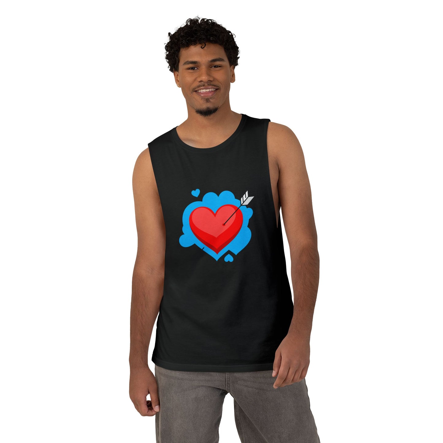 Valentine Heart Arrow Tank Top — Cute Cartoon Love Graphic