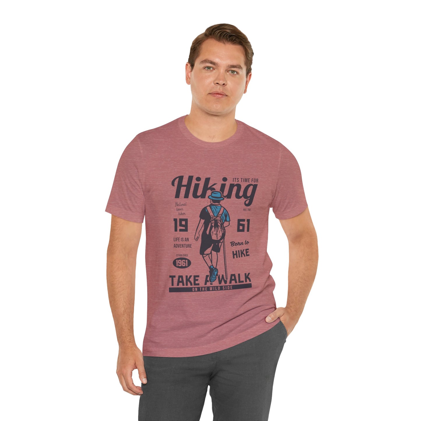 Hiking Tee — 'Take a Walk' Vintage Hiker Graphic T-Shirt