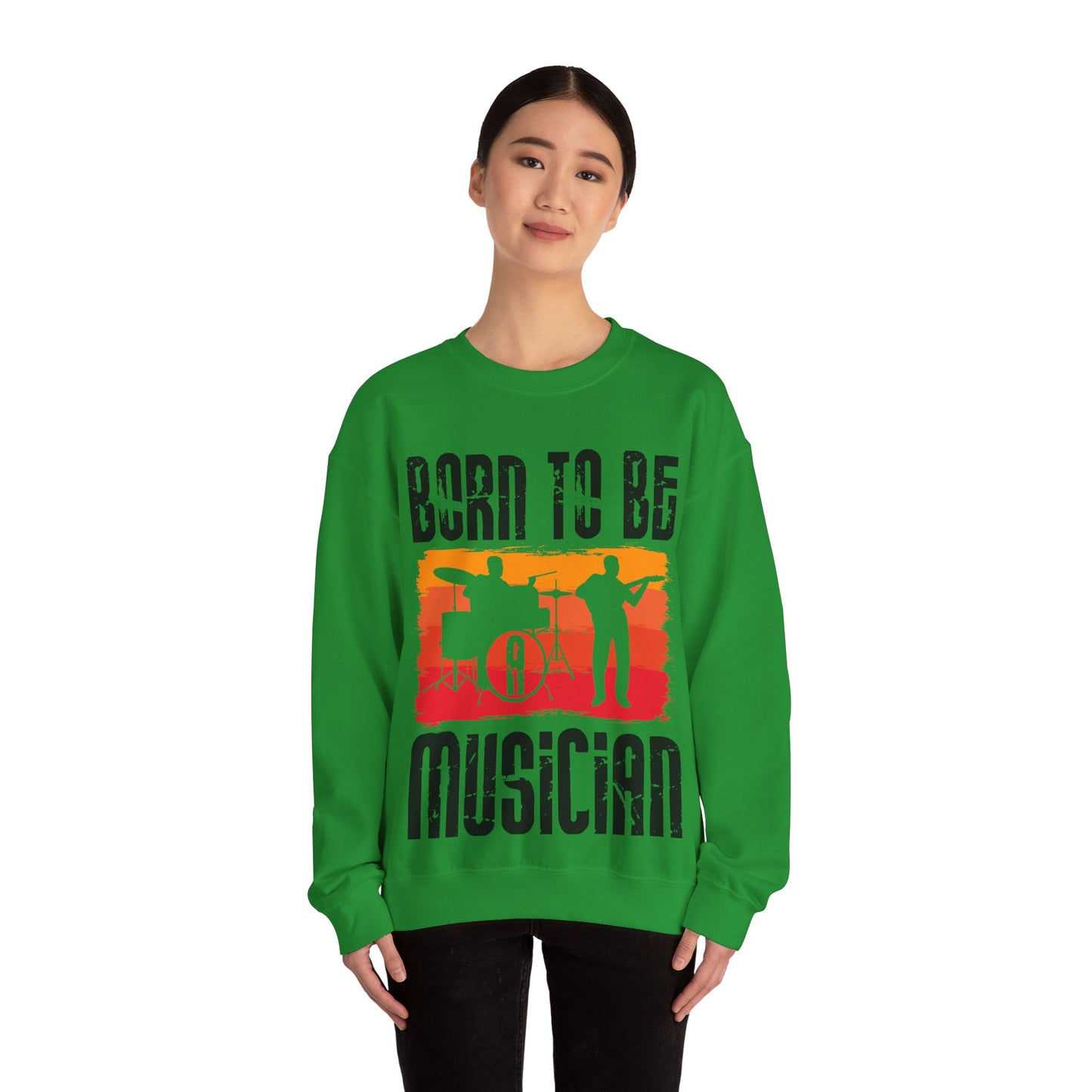 Musician Sweatshirt - "Born To Be Musician" Vintage Band Crewneck