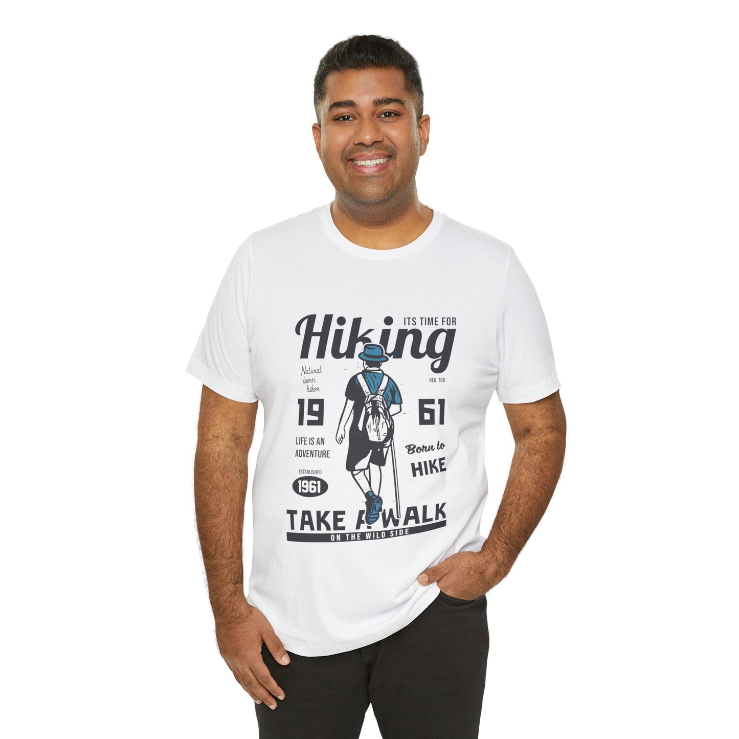 Hiking Tee — 'Take a Walk' Vintage Hiker Graphic T-Shirt
