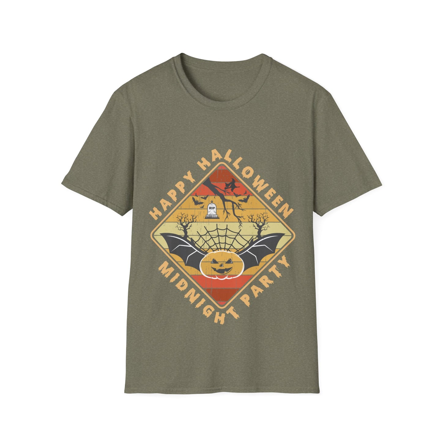 Unisex Halloween Tee - Happy Halloween Midnight Party T-Shirt
