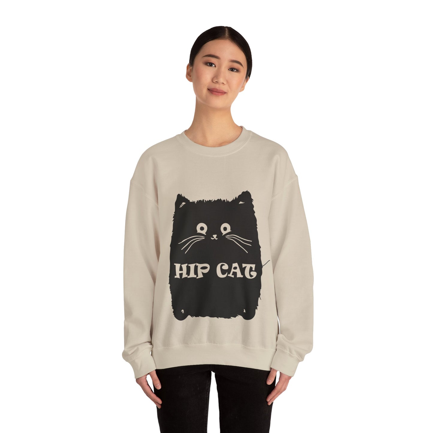 Hip Cat Unisex Sweatshirt - Cute Cat Lover Gift