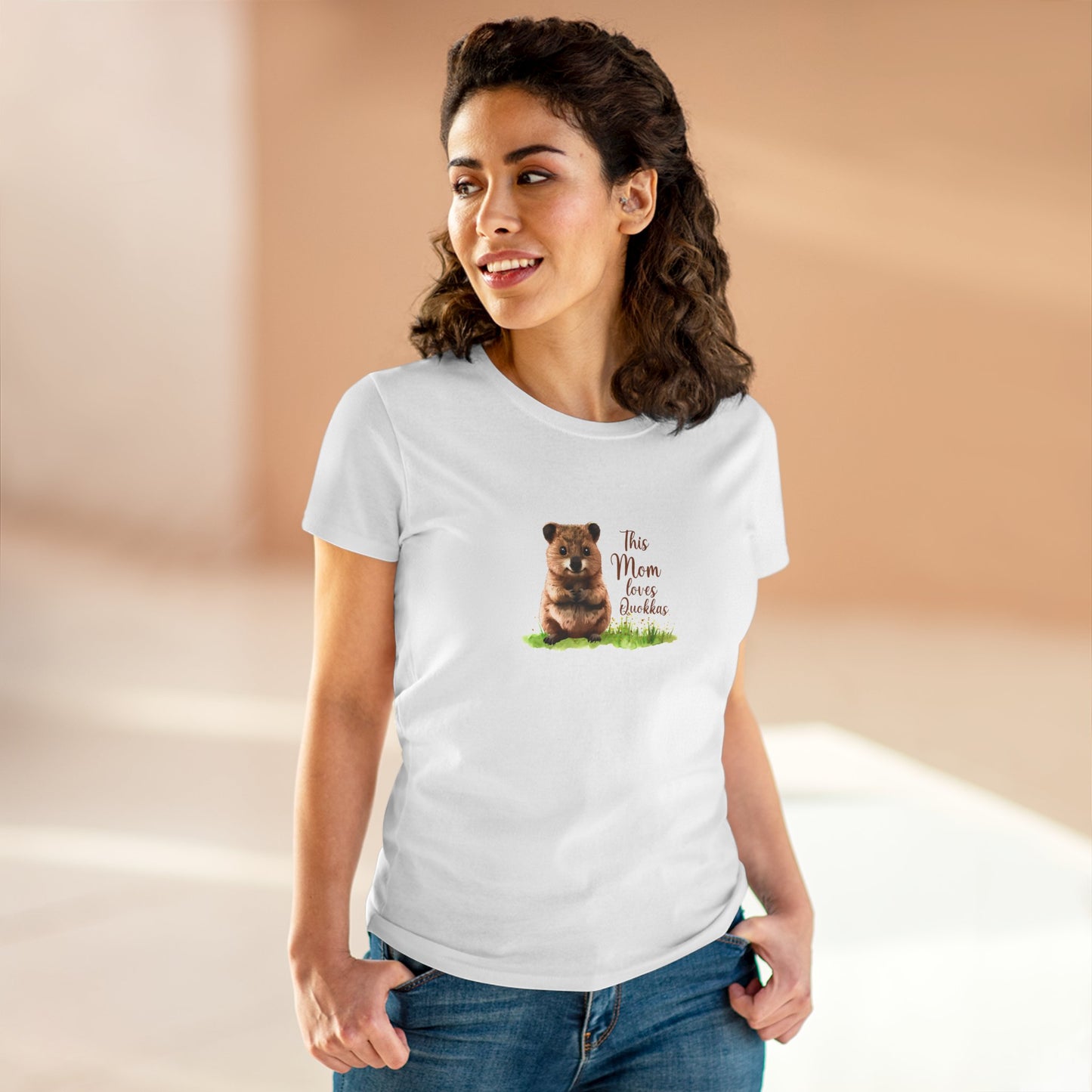 This Mom Loves Quokkas Graphic T-Shirt, Eco-Friendly Cotton Shirt