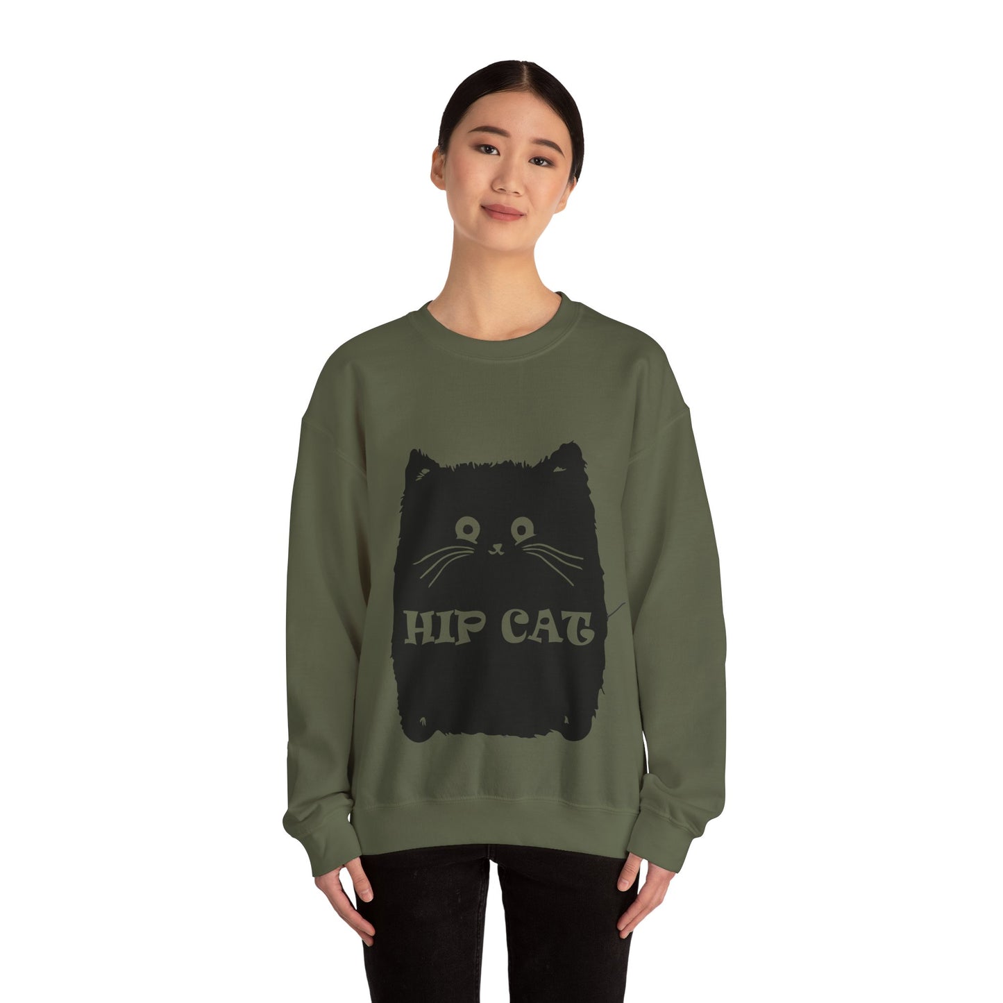 Hip Cat Unisex Sweatshirt - Cute Cat Lover Gift