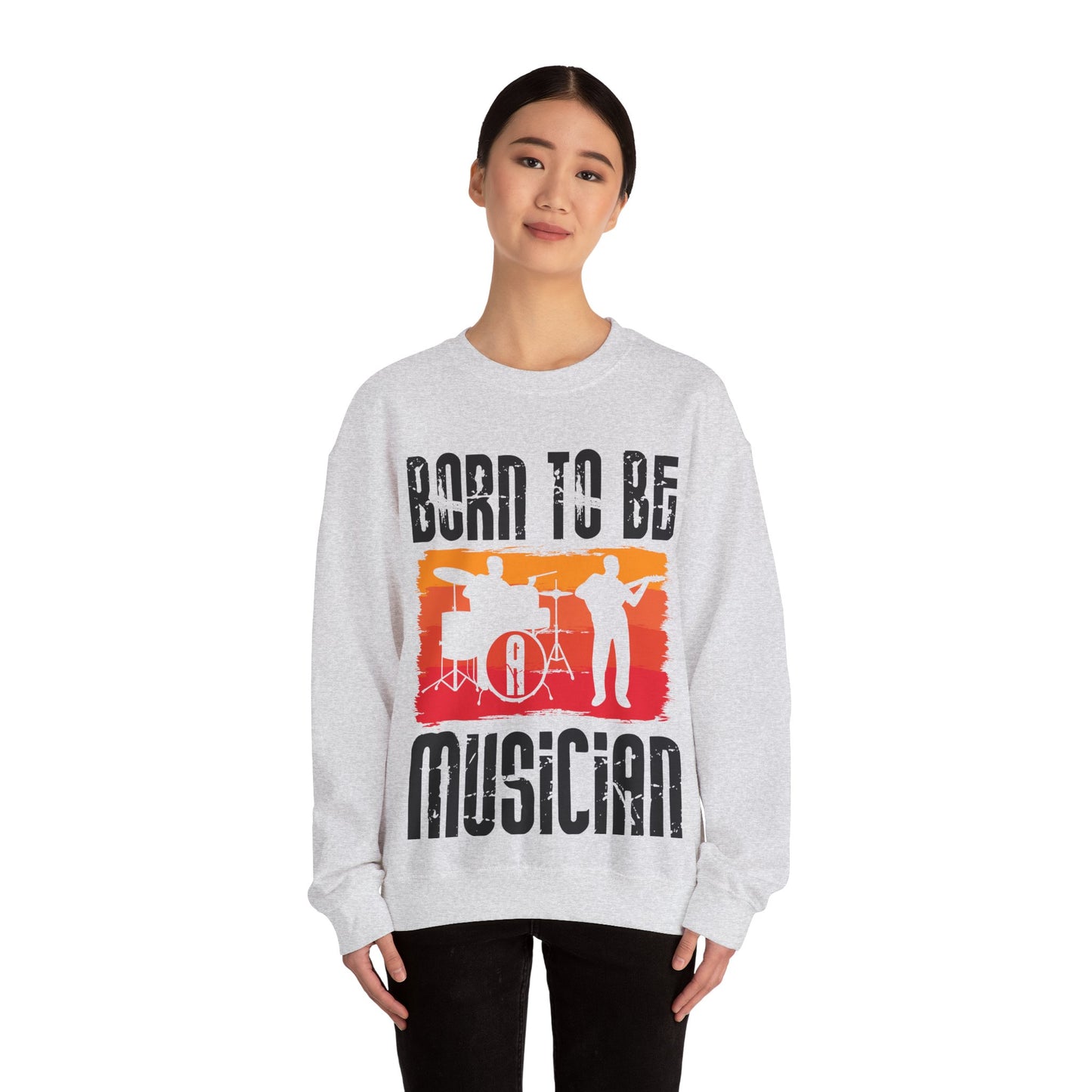 Musician Sweatshirt - "Born To Be Musician" Vintage Band Crewneck
