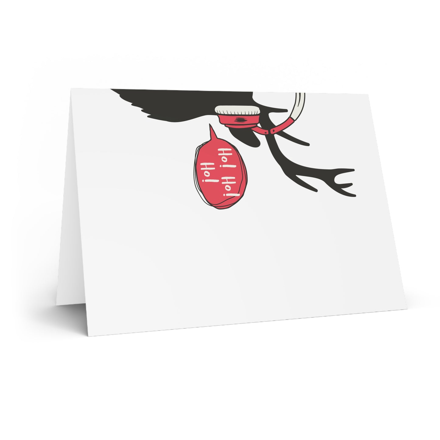 Holiday Reindeer Greeting Card — "It's Okay to Say" Ho Ho Ho Christmas Card
