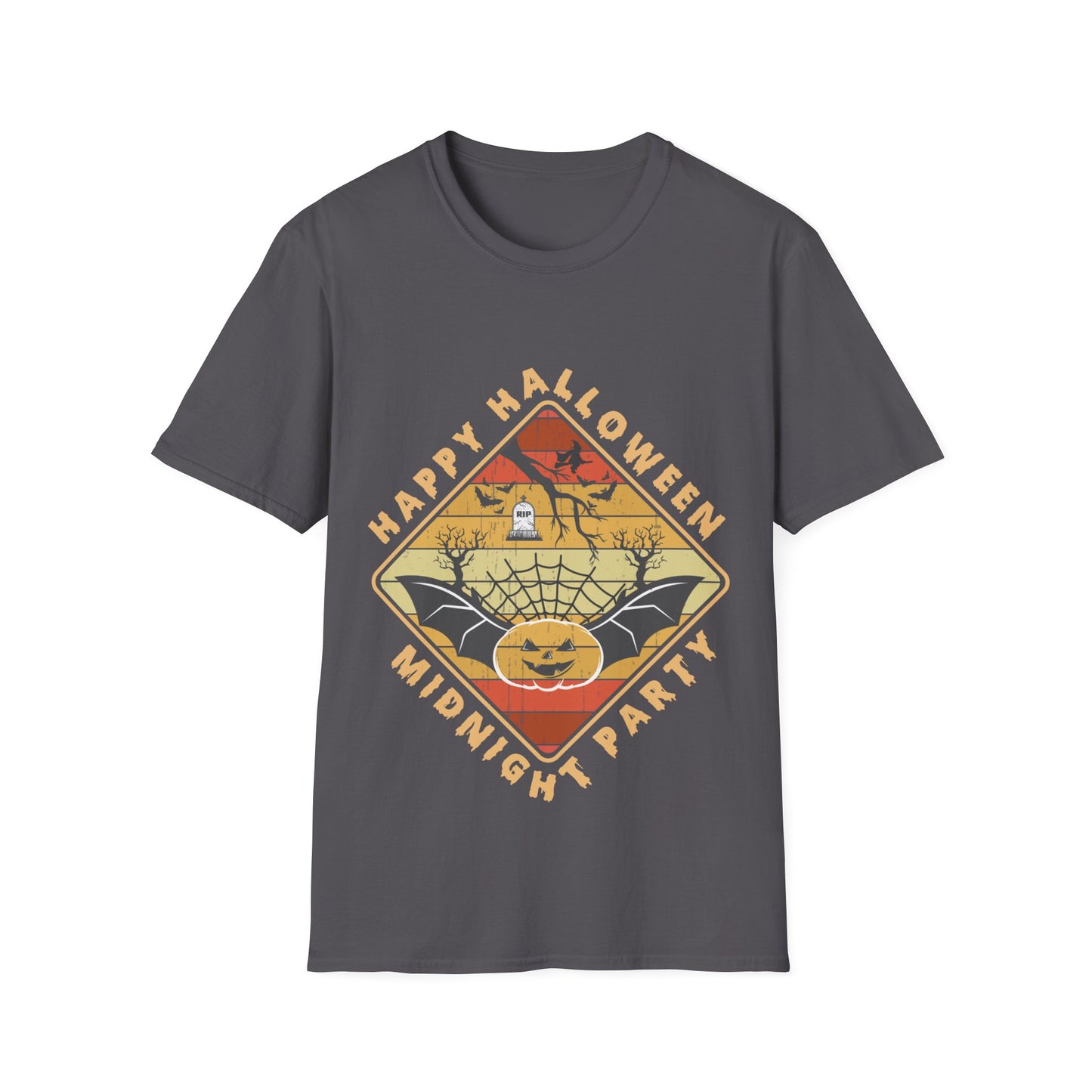 Unisex Halloween Tee - Happy Halloween Midnight Party T-Shirt