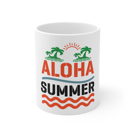 Aloha Summer Ceramic Coffee Cups - 11oz & 15oz
